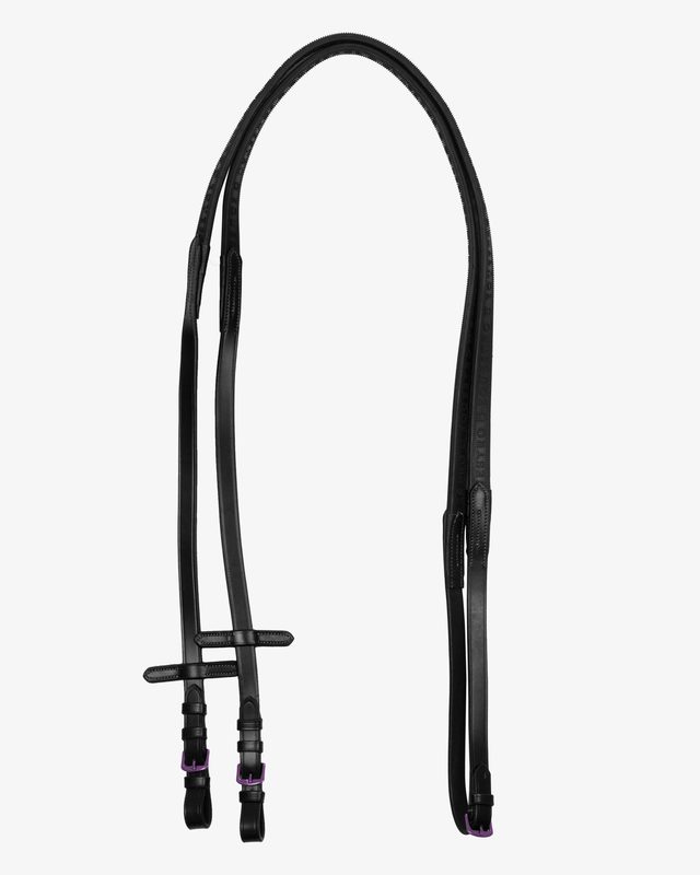 Leather and rubber reins