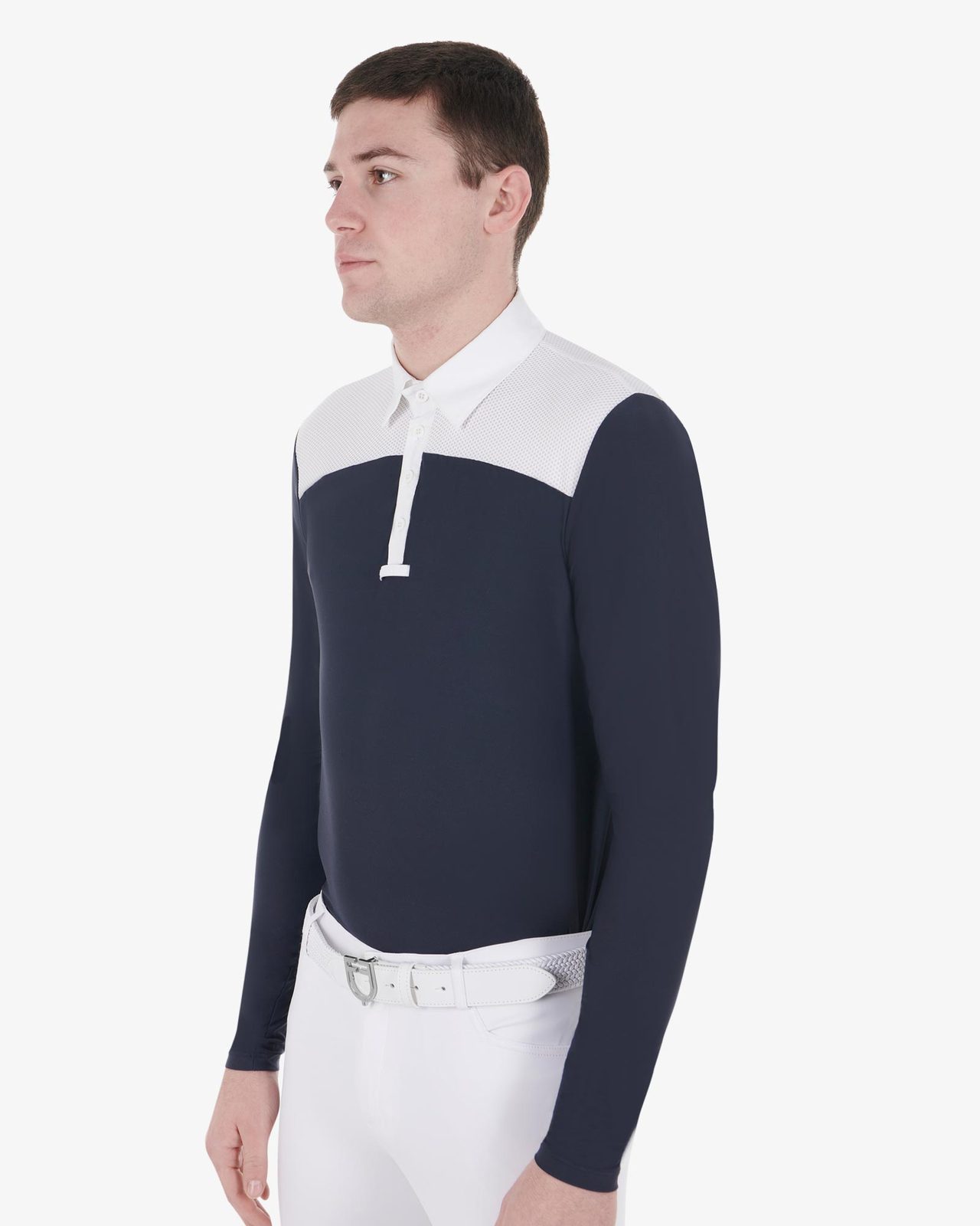 Polo uomo da concorso a manica lunga