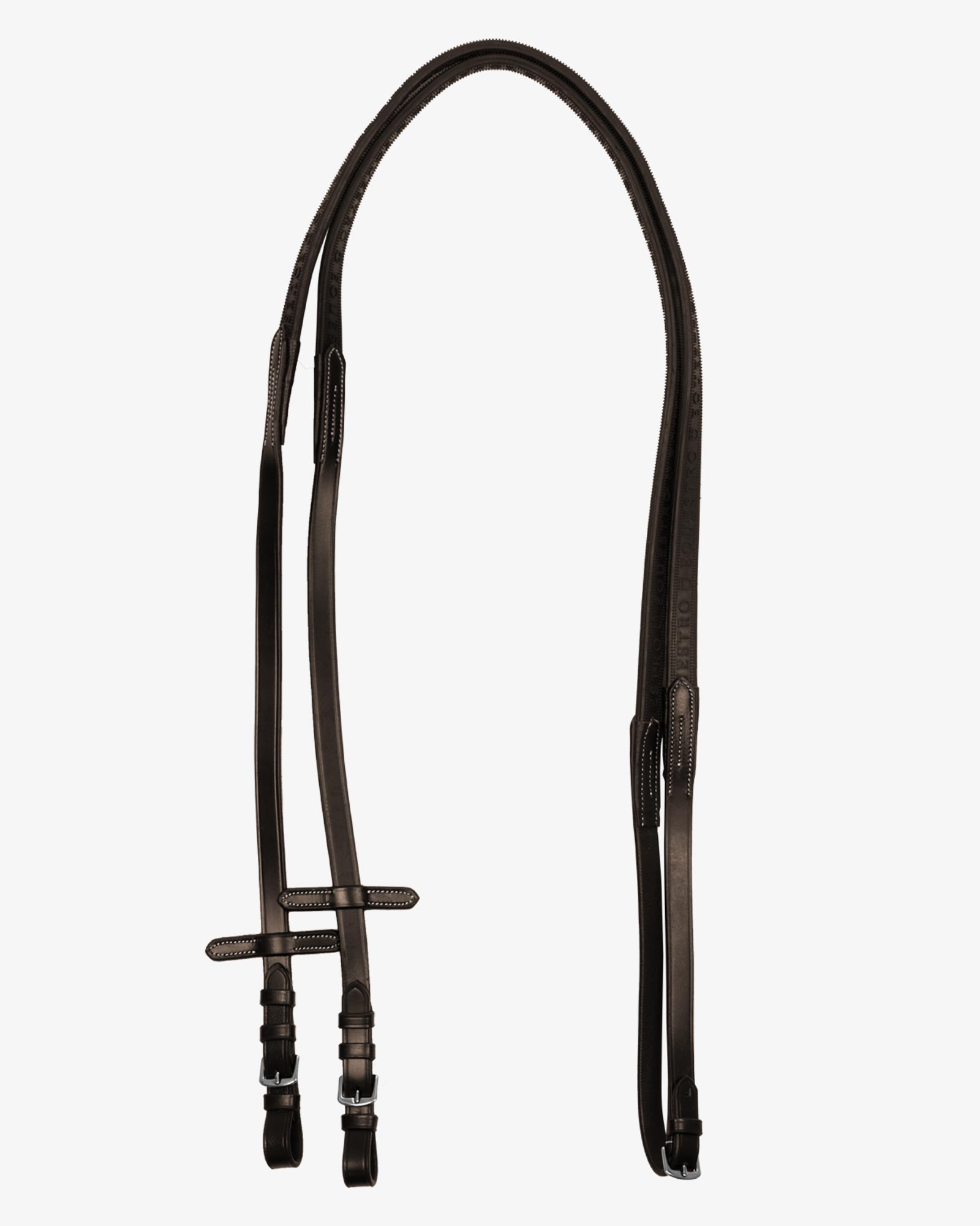 SOLID LETTERING GRIP RUBBER REINS SILVER FITTING