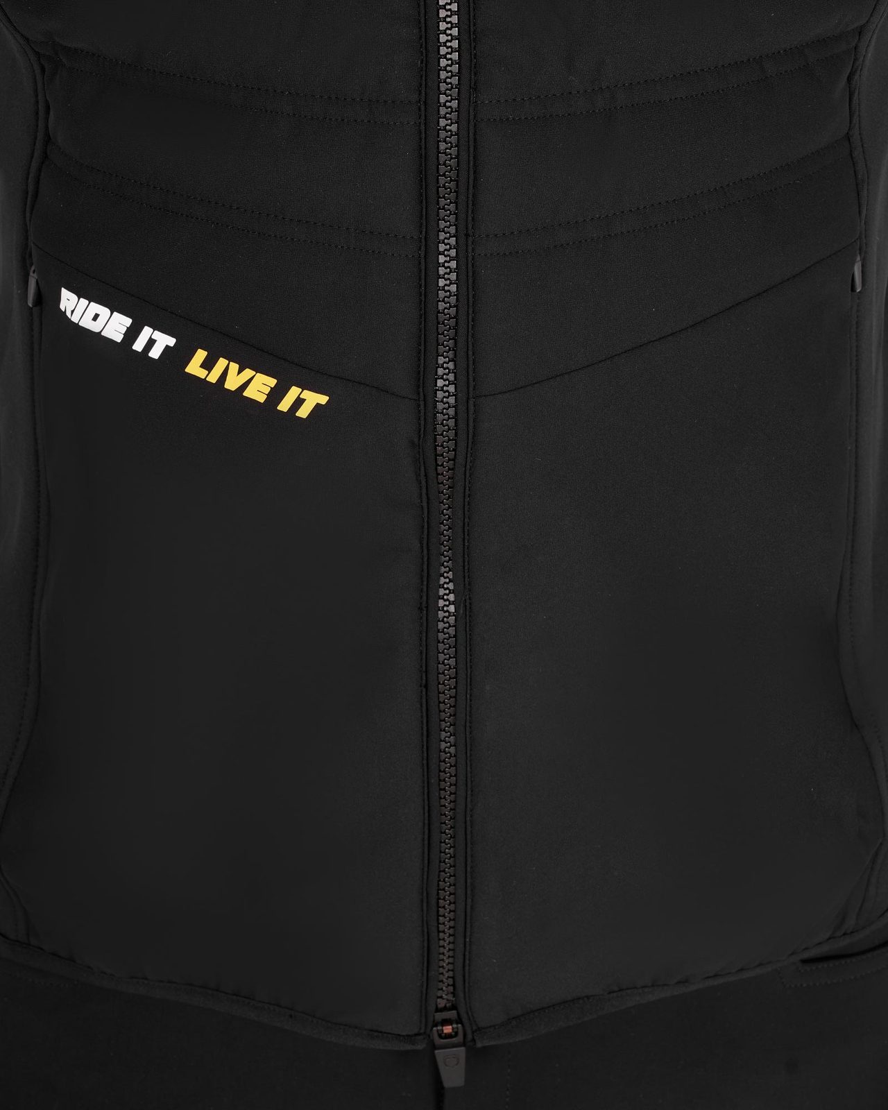 Men's slim fit sleeveless jacket in technical fabric