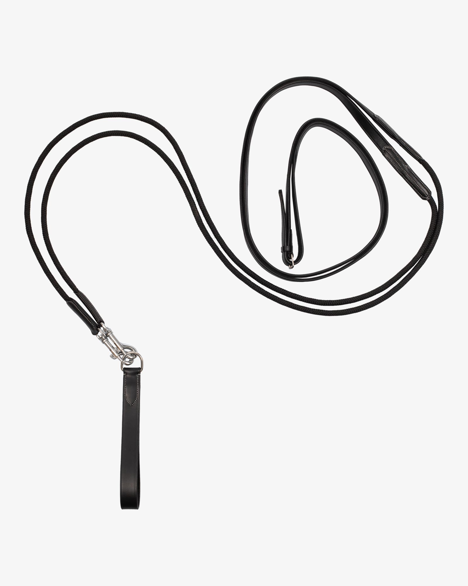 Double leather and nylon draw reins
