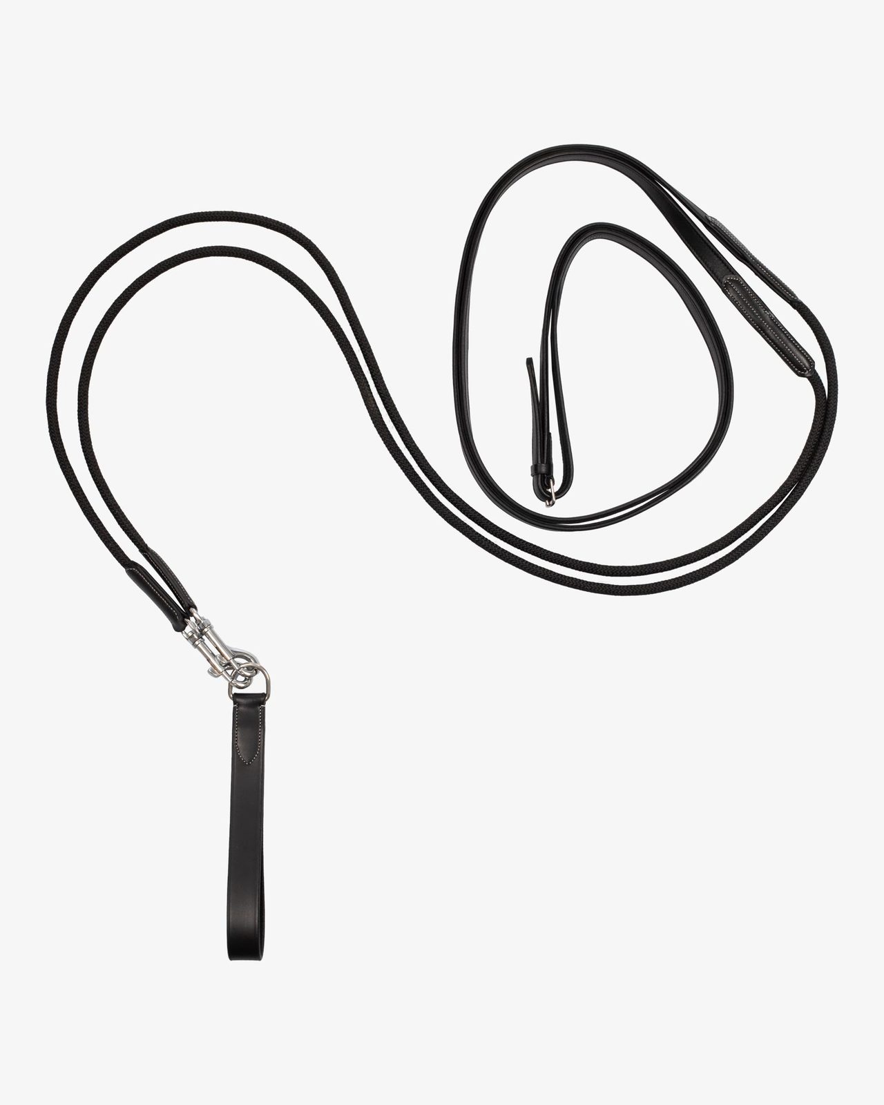 Double leather and nylon draw reins