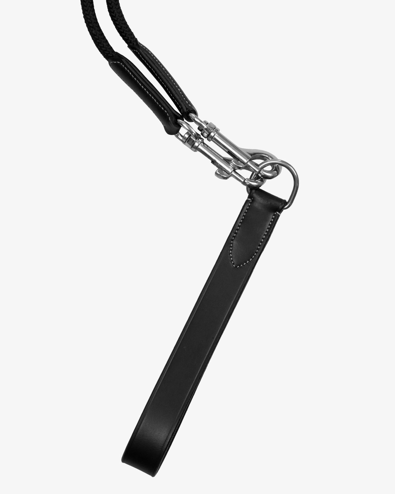 Double leather and nylon draw reins