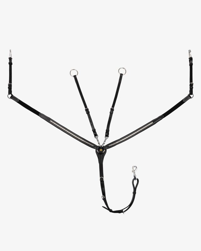 Pettorale Elastico E Martingala In Cuoio Per Cavallo - Uke - Foto 6