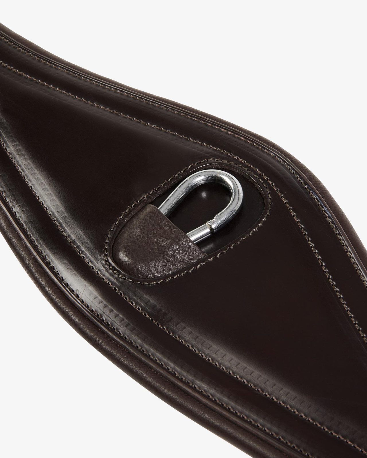 Leather jumping girth with elastic bands
