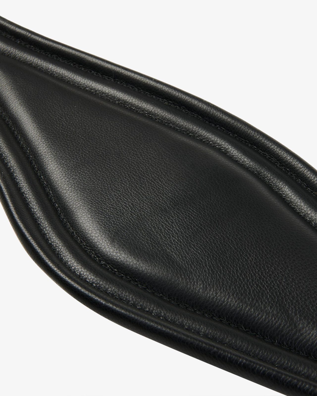 Leather jumping girth with elastic bands
