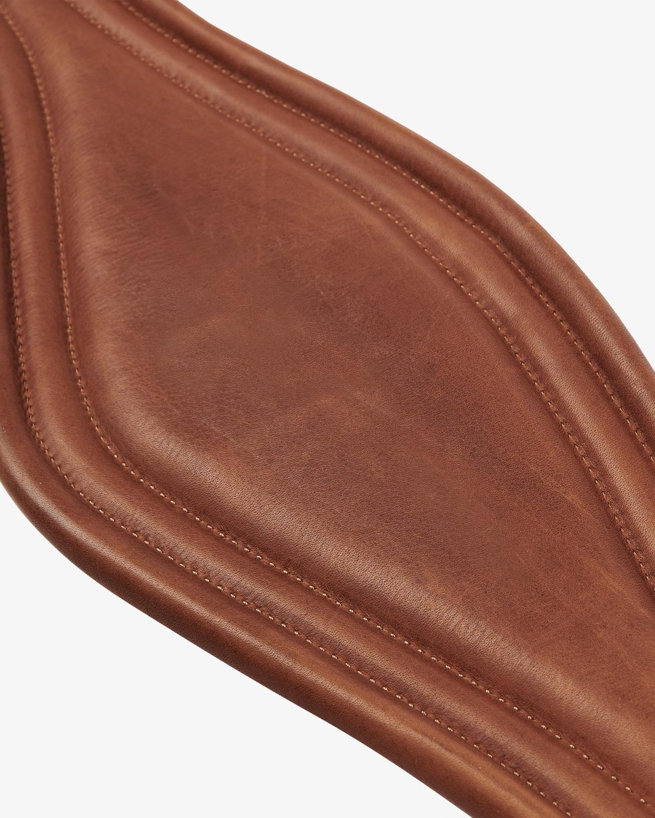 Leather jumping girth with elastic bands