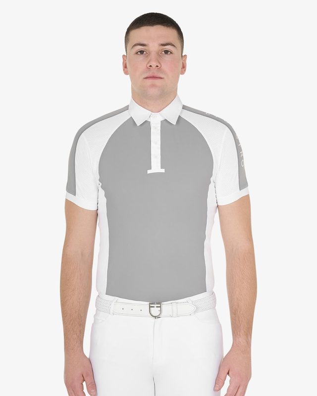 Men's slim fit competition polo shirt four buttons