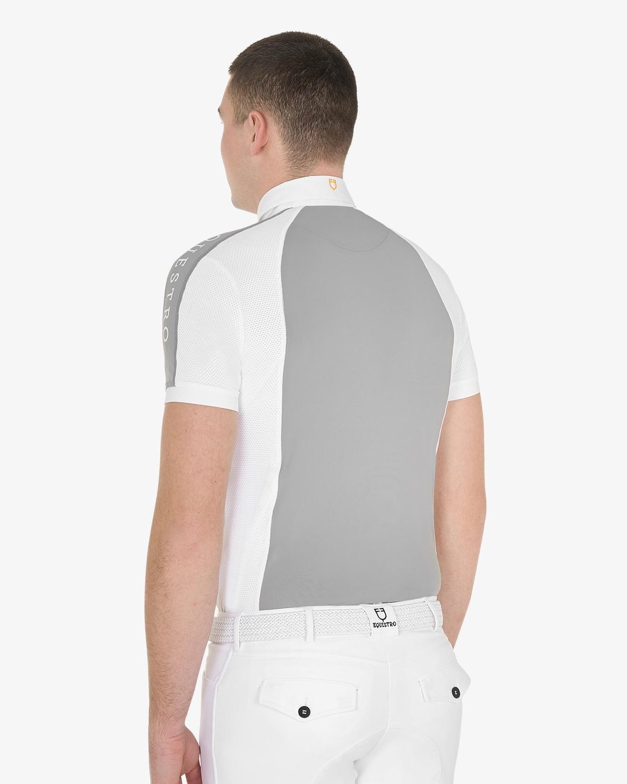 Polo uomo da concorso slim fit quattro bottoni