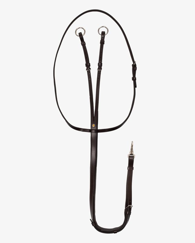 Martingale leather silver seams