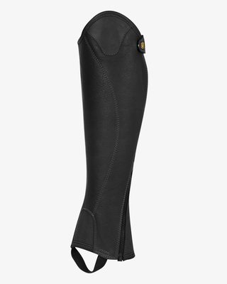 Unisex soft leather gaiters with side zip