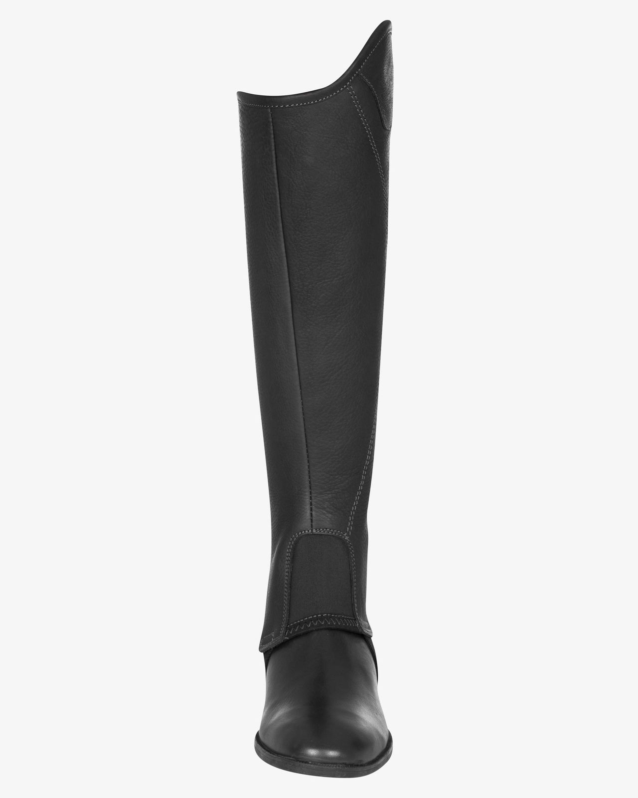 Unisex soft leather gaiters with side zip