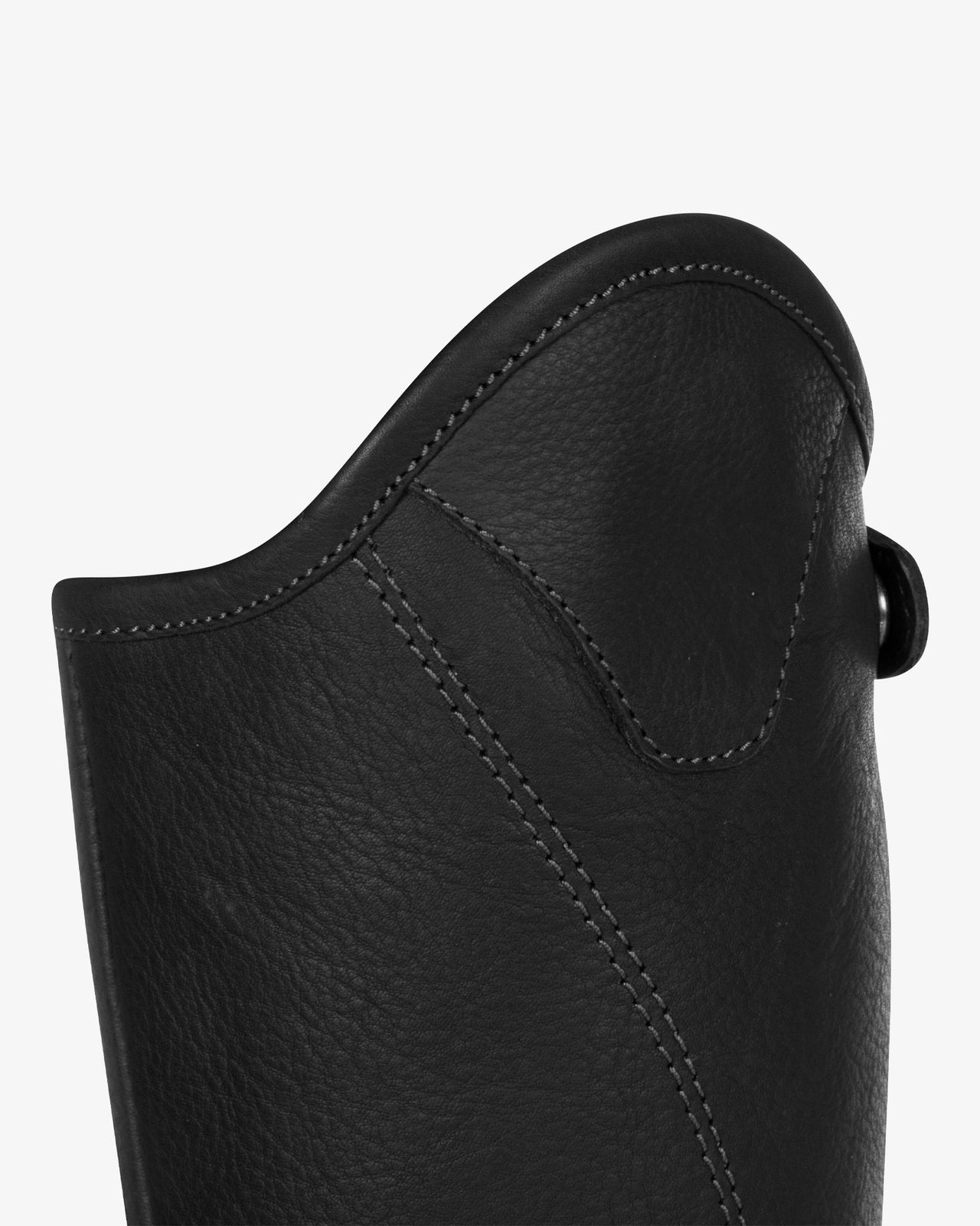 Unisex soft leather gaiters with side zip