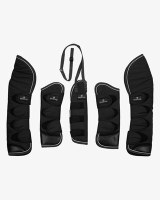 Travelling boots set and tail guard with rubber patch