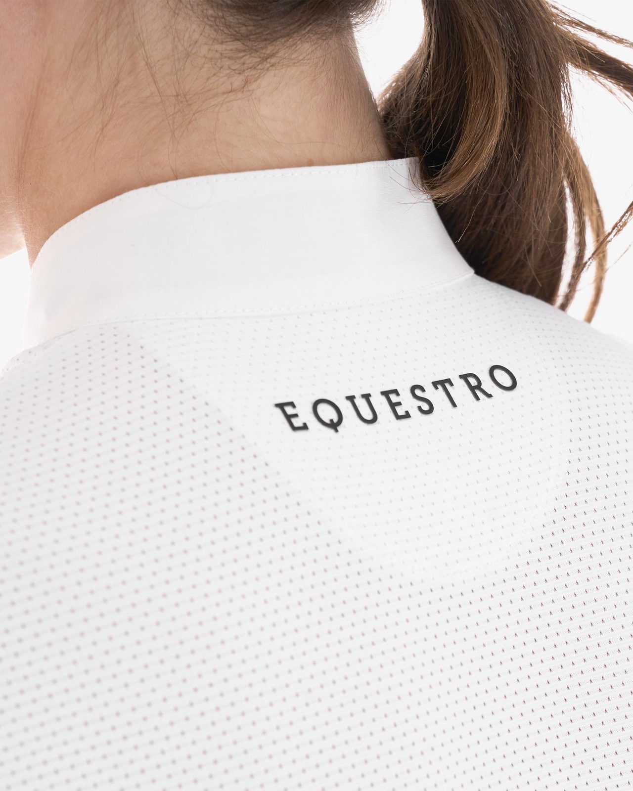 Polo donna slim fit tessuto tecnico e mesh
