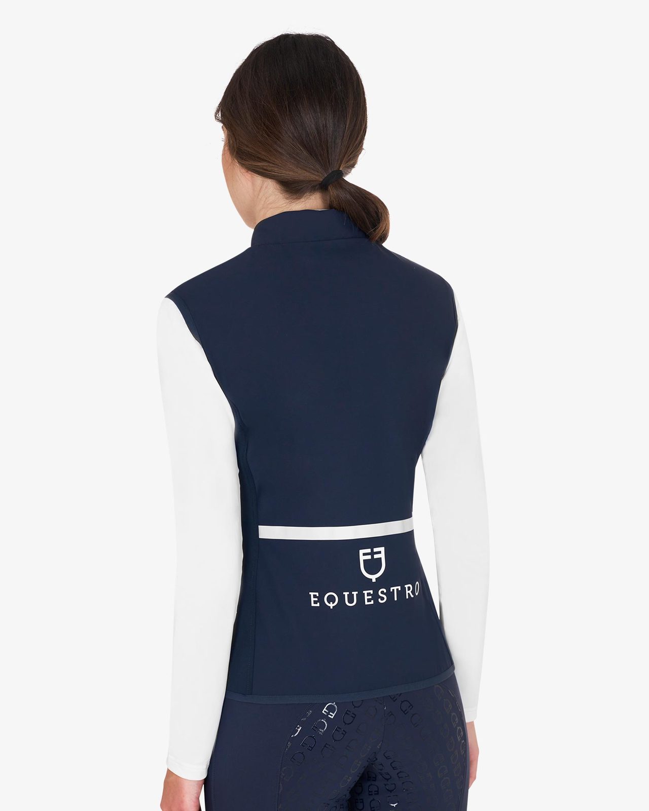 Women's slim fit vest in technical fabric