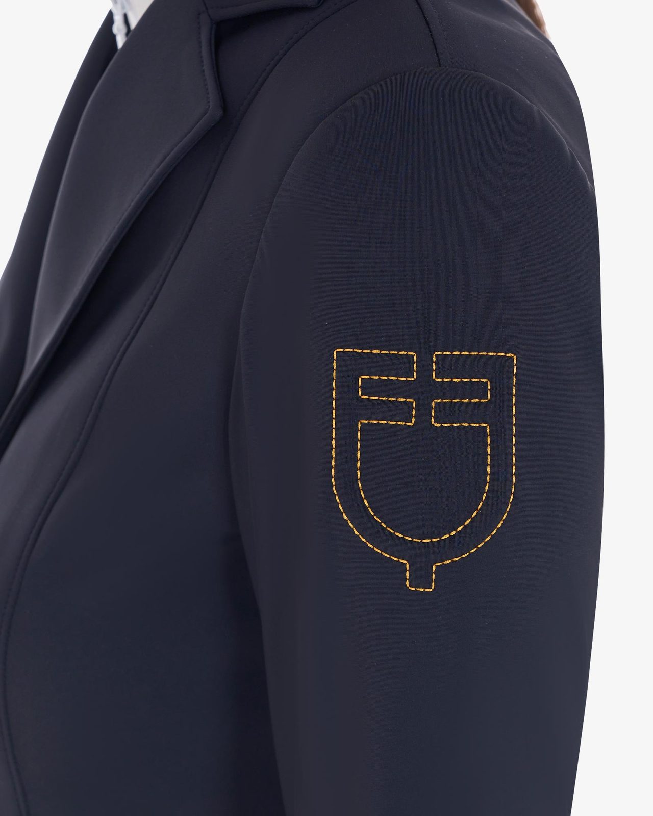 Giacca donna da concorso con logo ricamato a contrasto