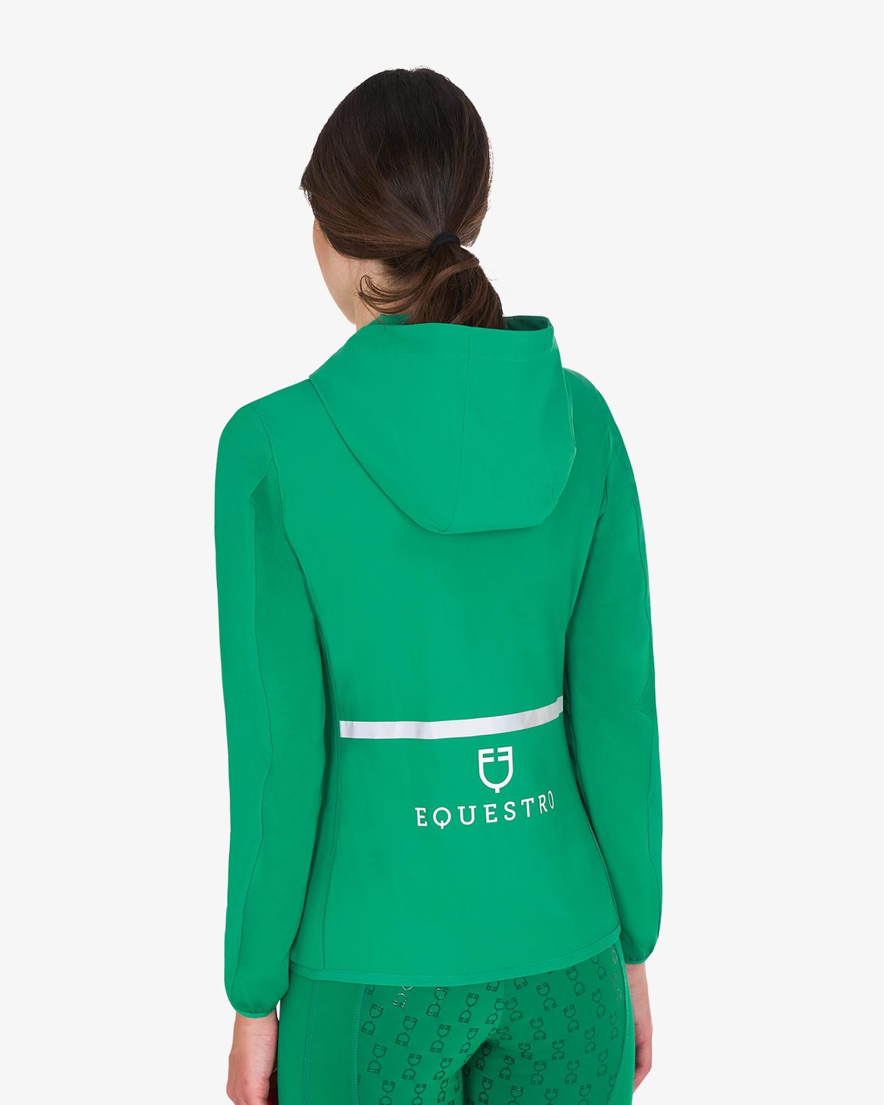 Women's down jacket in technical blend