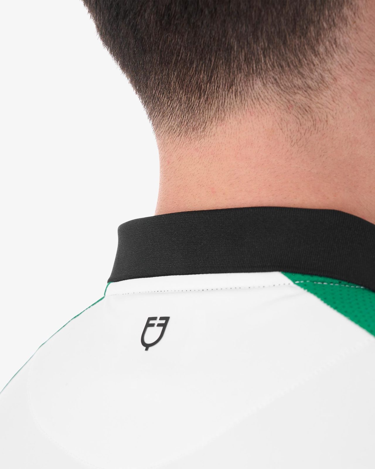 Polo uomo slim fit da allenamento con logo frontale