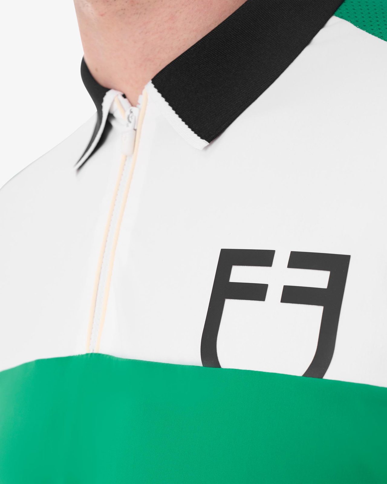 Polo uomo slim fit da allenamento con logo frontale