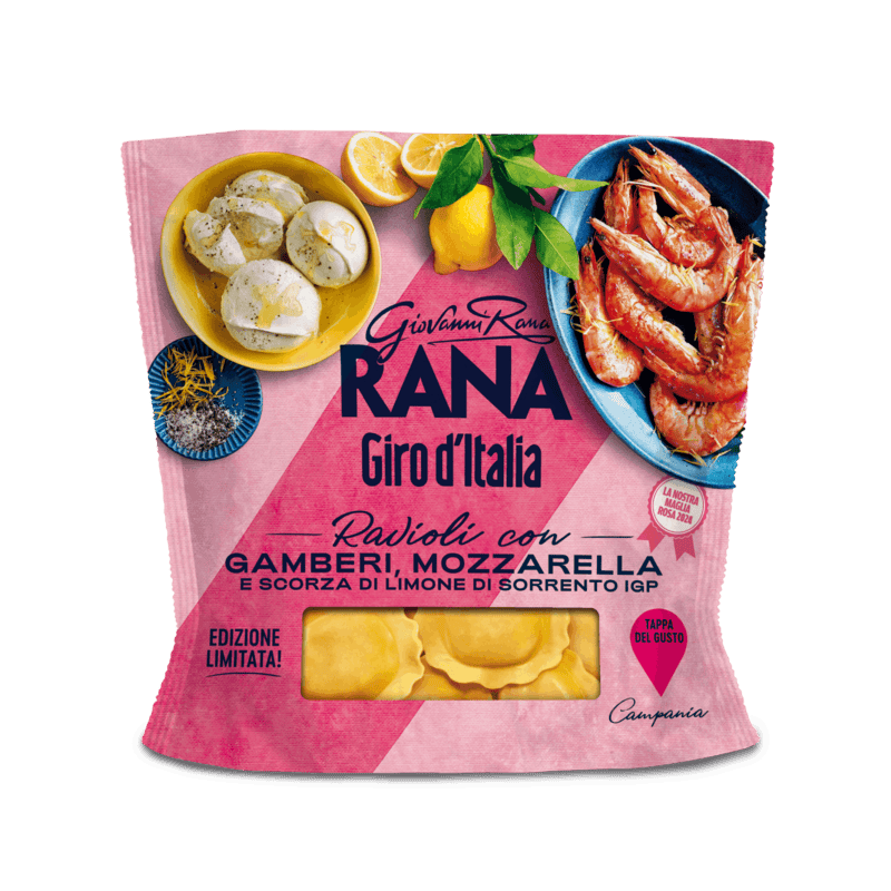GIRO D'ITALIA Gamberi, Mozzarella e Scorza di Limone di Sorrento IGP