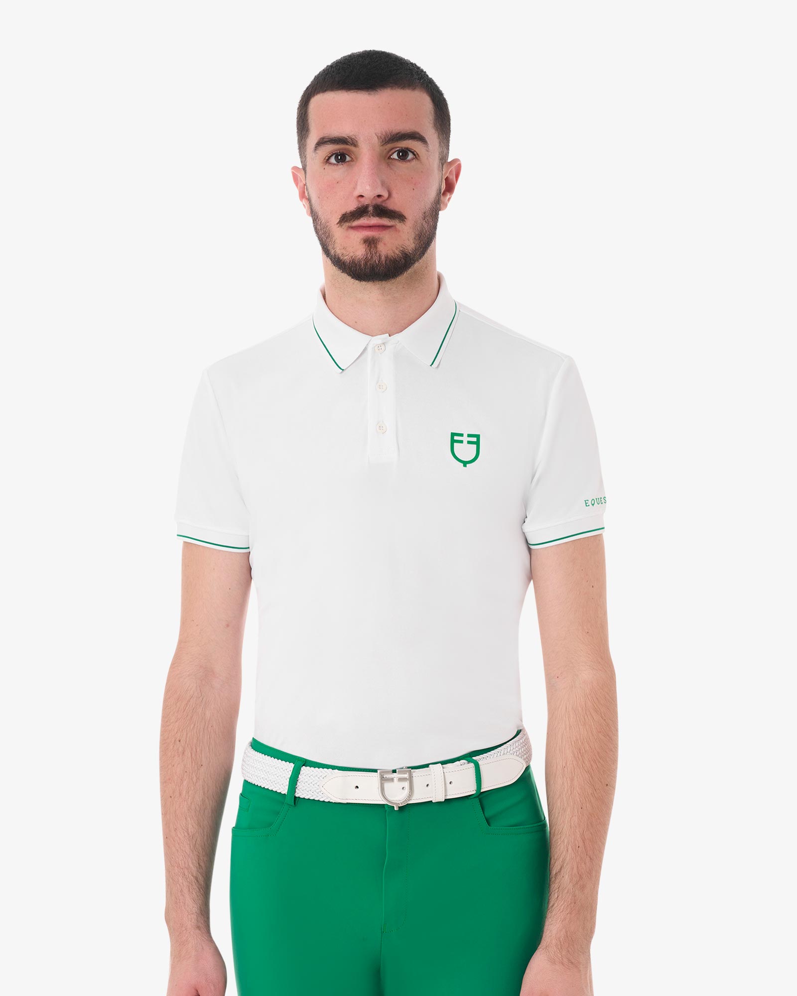 Polo training uomo con dettagli a contrasto