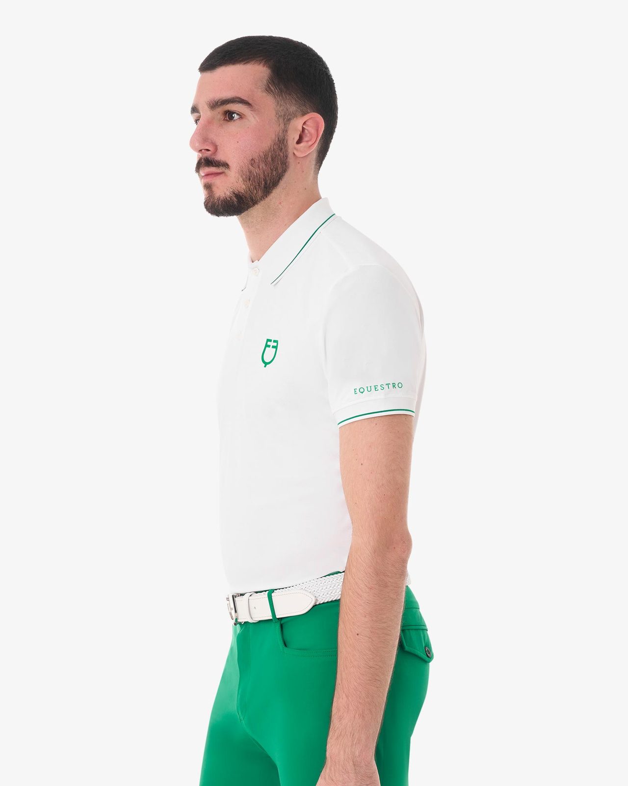 Polo training uomo con dettagli a contrasto