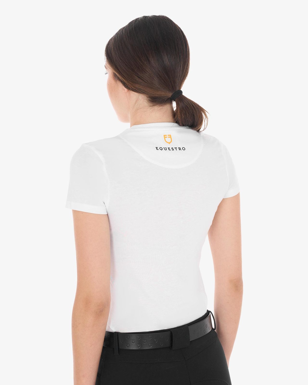 T-shirt basic donna con logo tono su tono