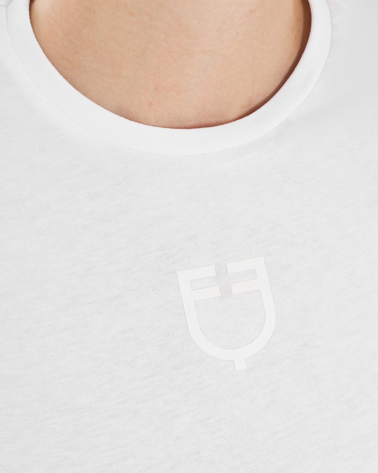 T-shirt basic donna con logo tono su tono