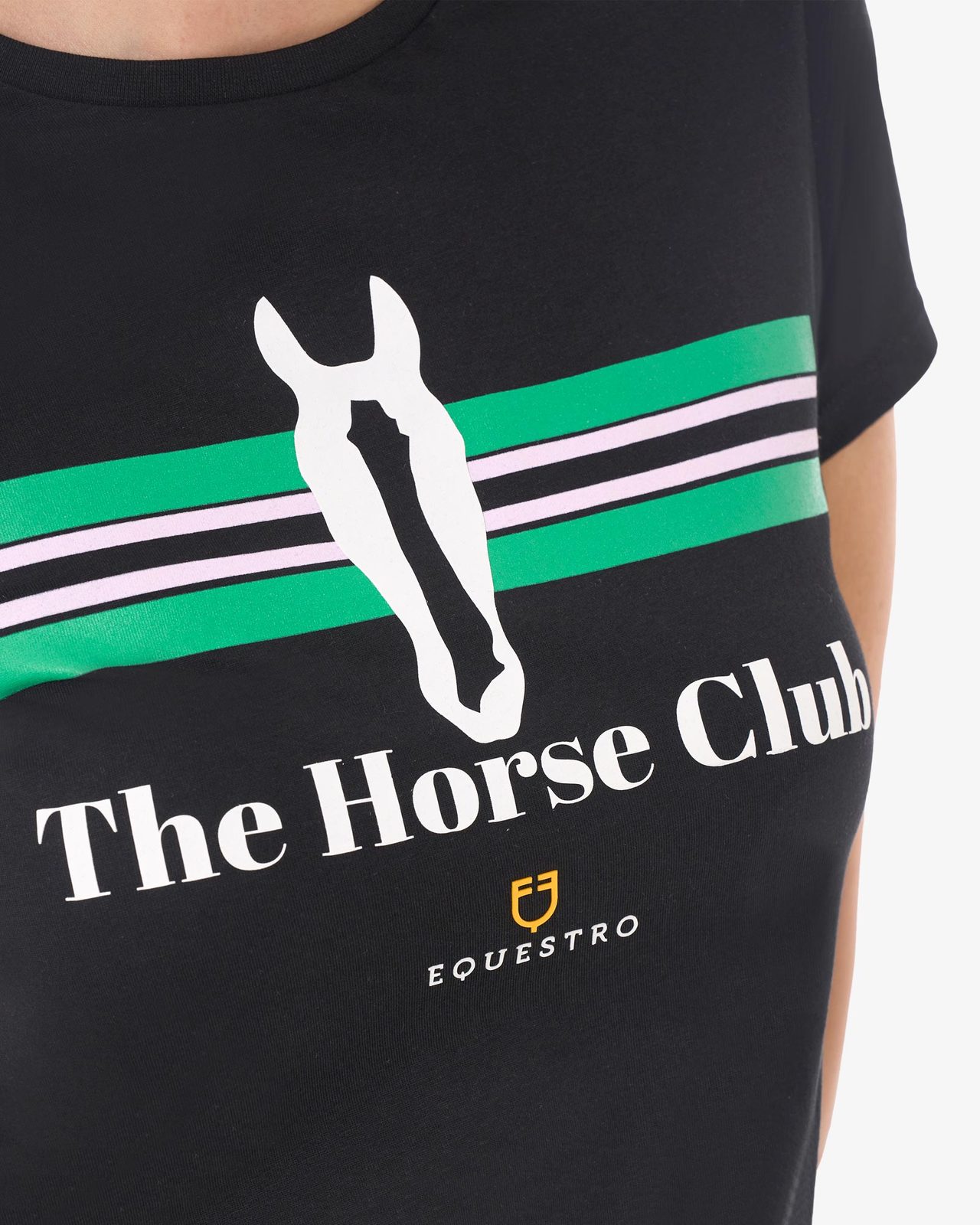 Women's Stripe Horse Club cotton T-shirt