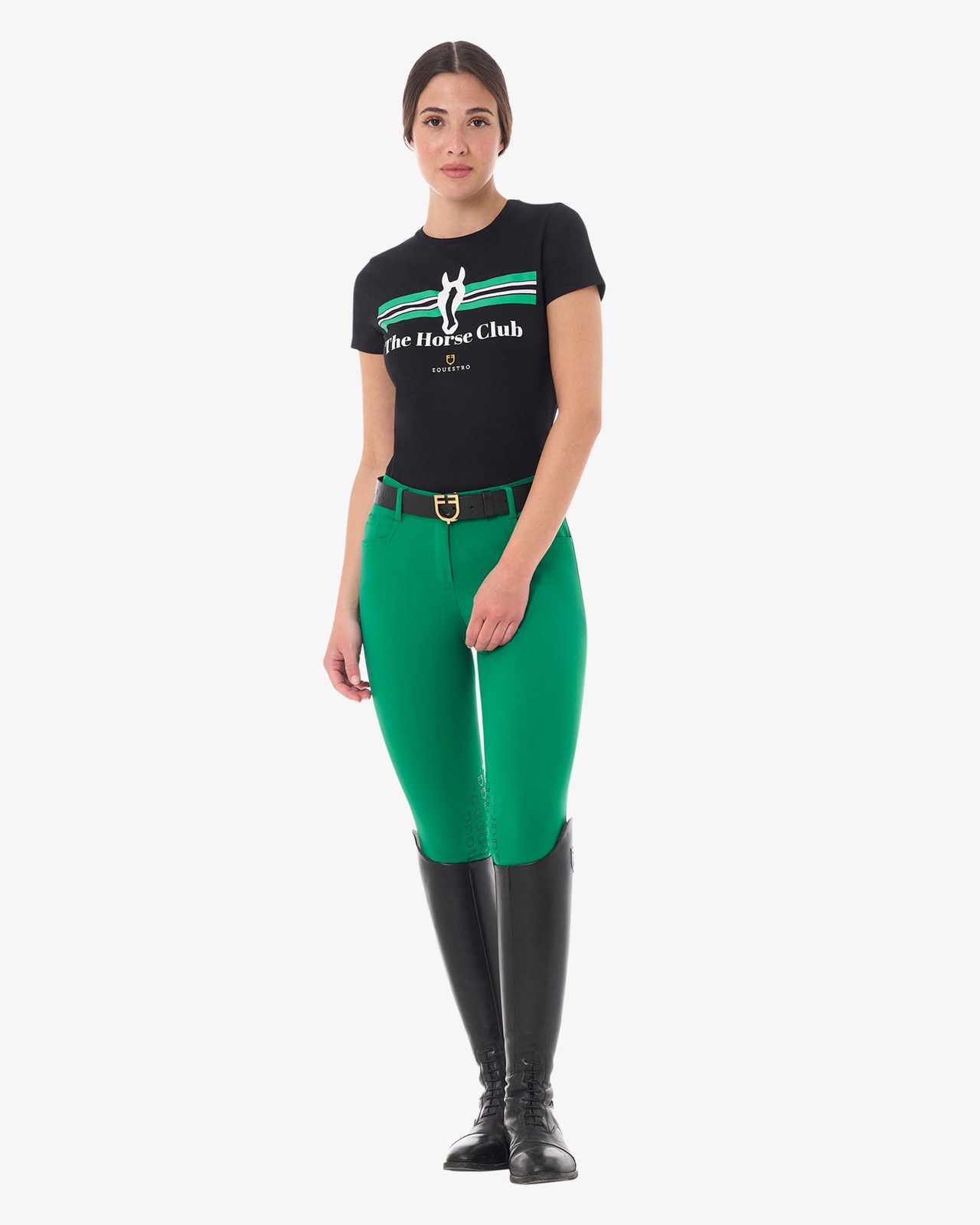 Women's Stripe Horse Club cotton T-shirt