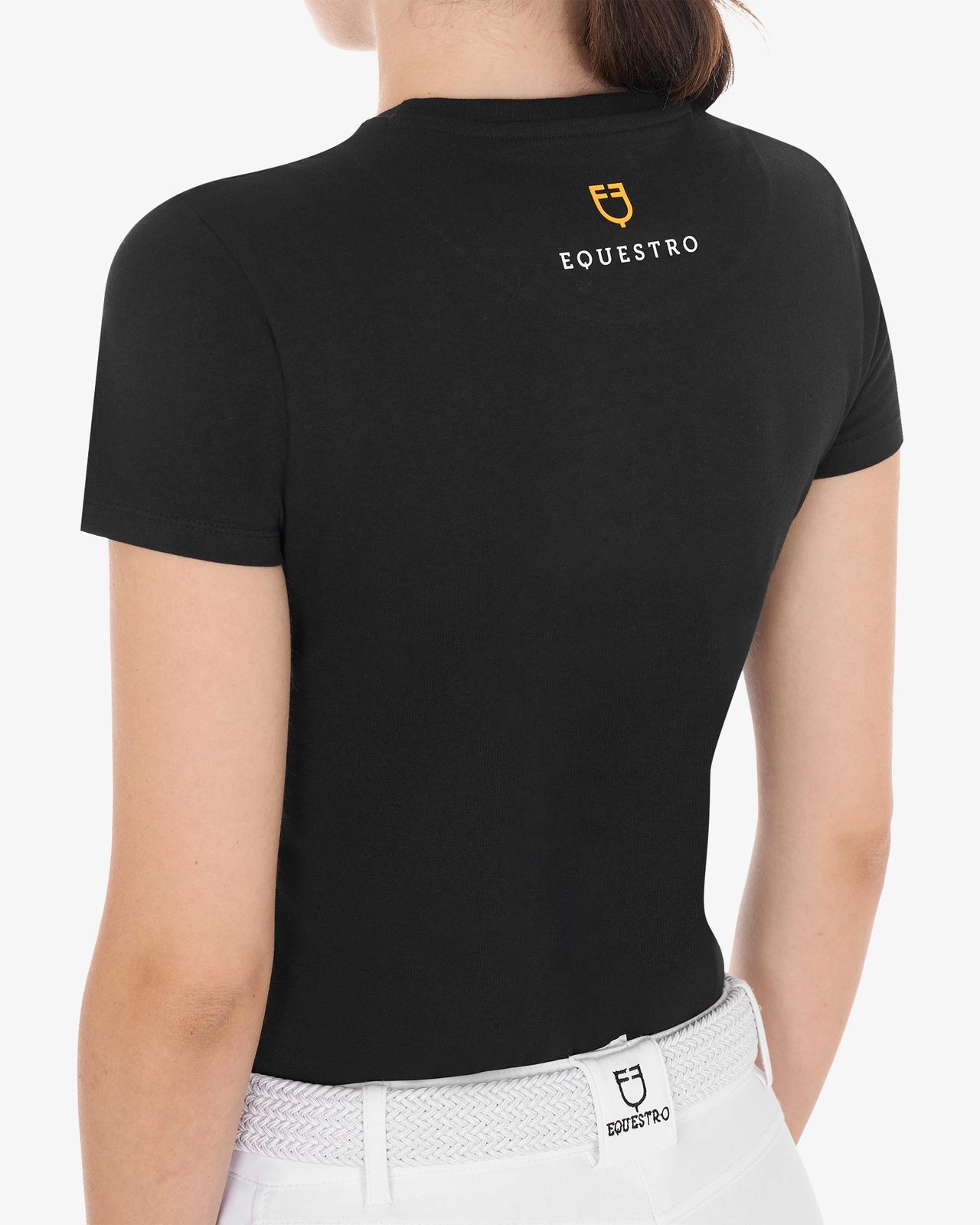 T-shirt basic donna con logo tono su tono