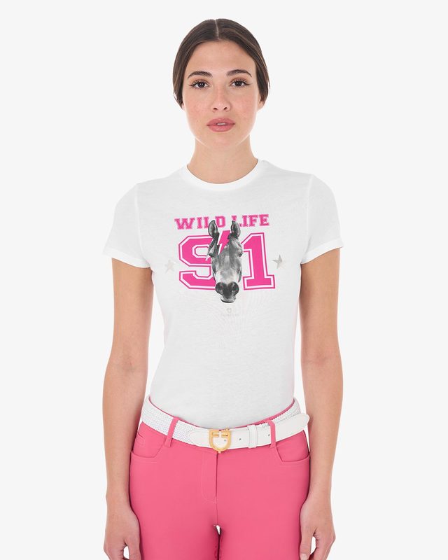 Women's Wild Life cotton T-shirt with print