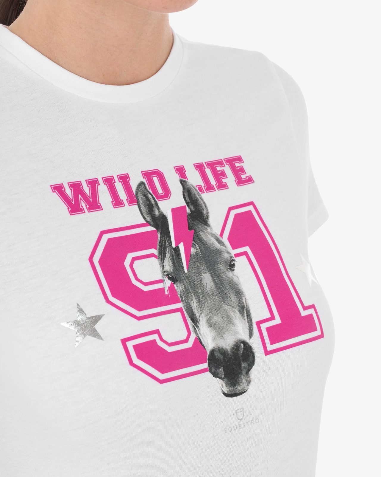 T-shirt donna Wild Life in cotone con stampa
