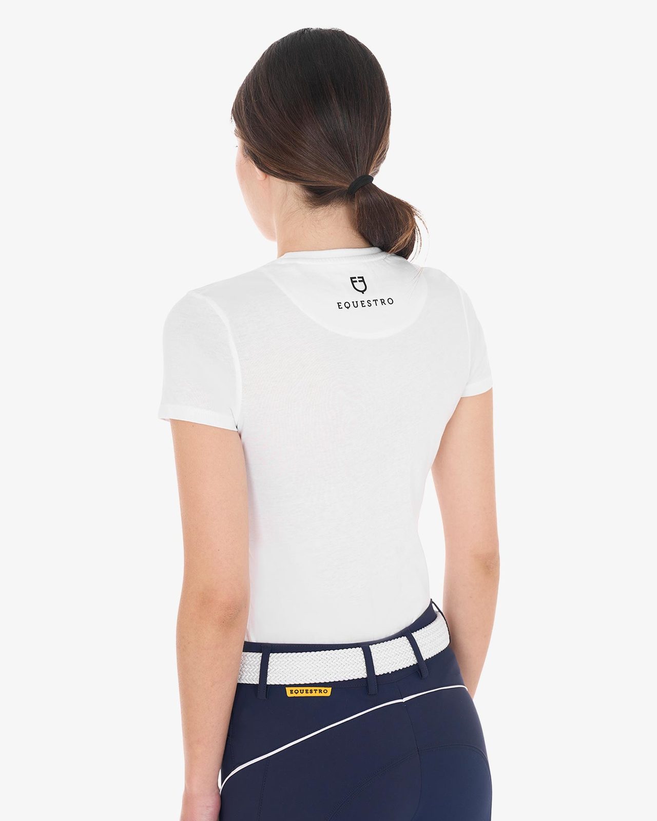 T-shirt donna Cannes in cotone con strass