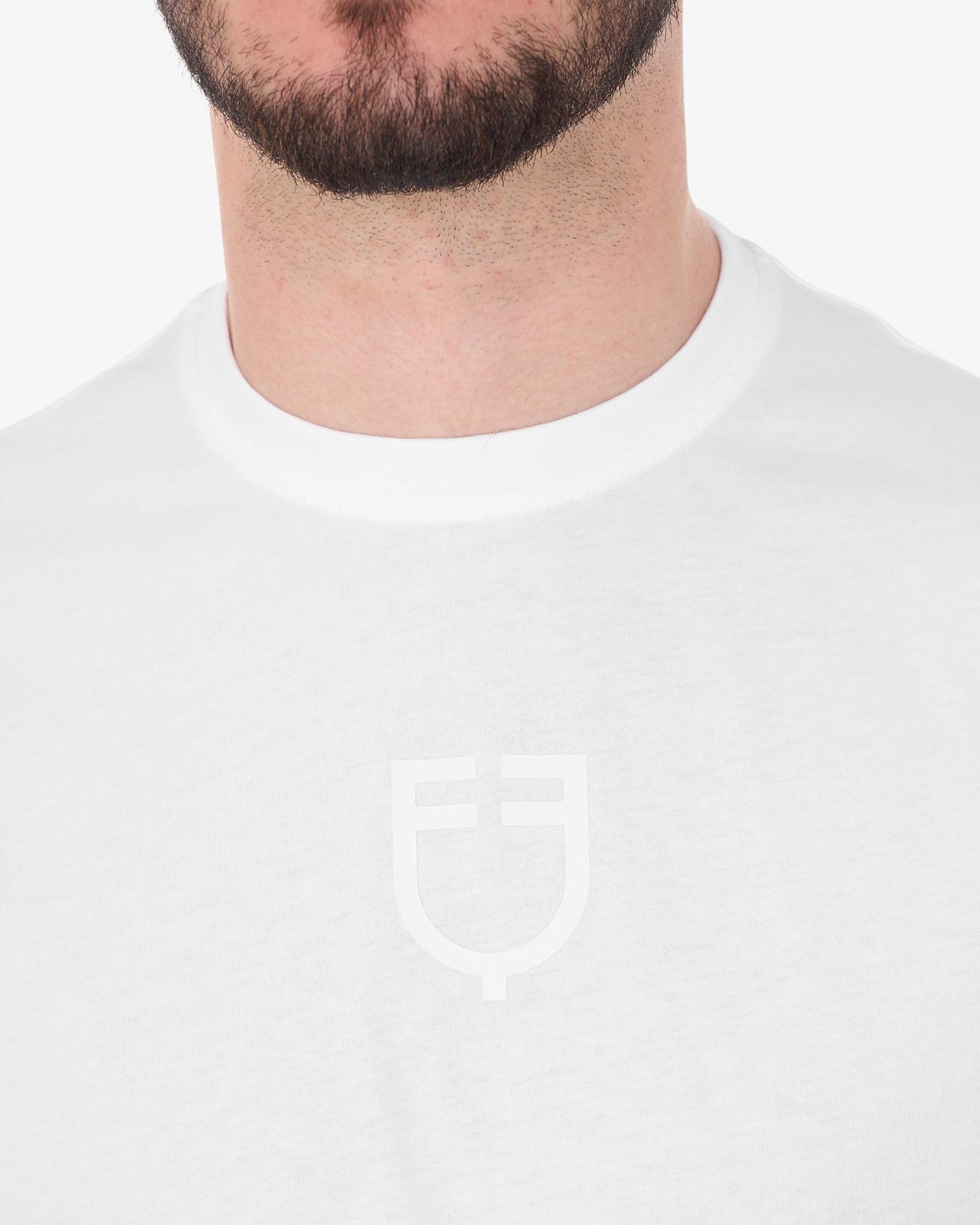 Men's basic T-shirt with tone-on-tone logo