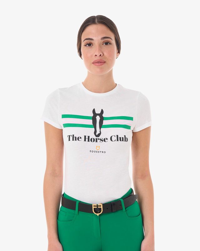 Women's Stripe Horse Club cotton T-shirt
