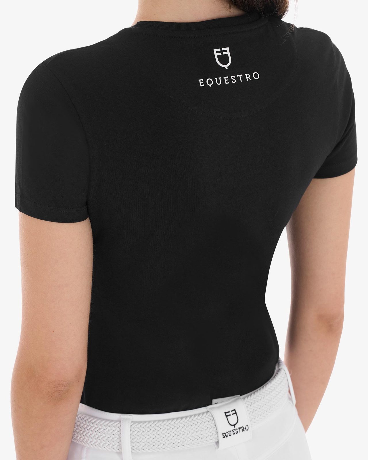 T-shirt donna Cannes in cotone con strass