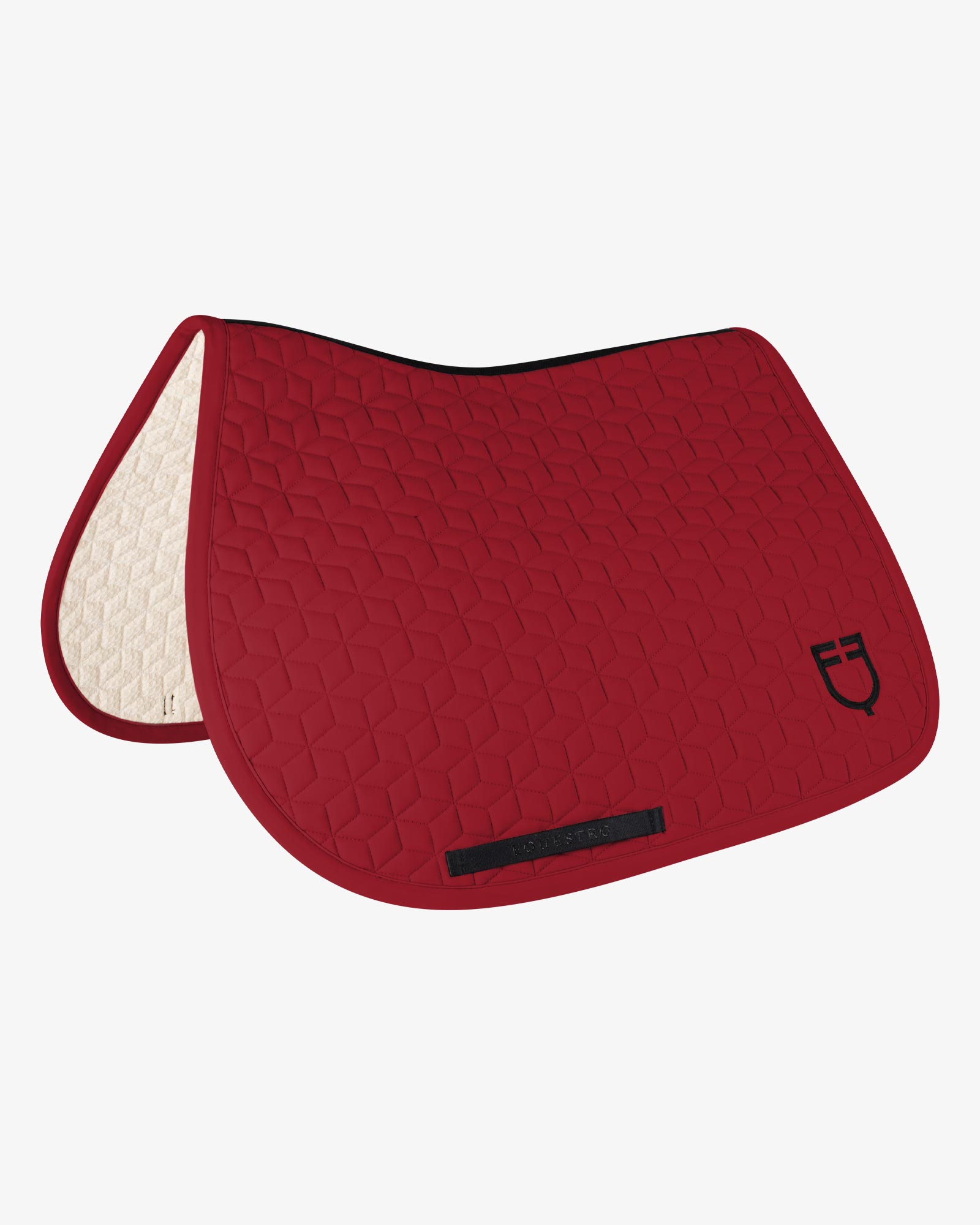 Jumping saddle pad cube quilting