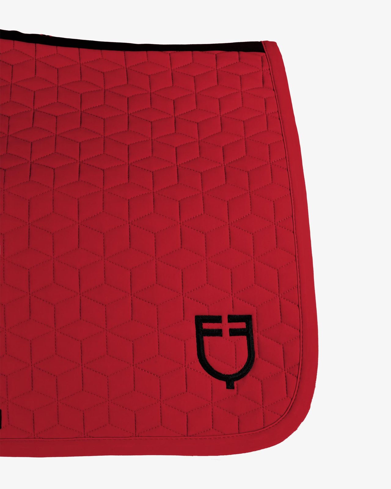 Jumping saddle pad cube quilting