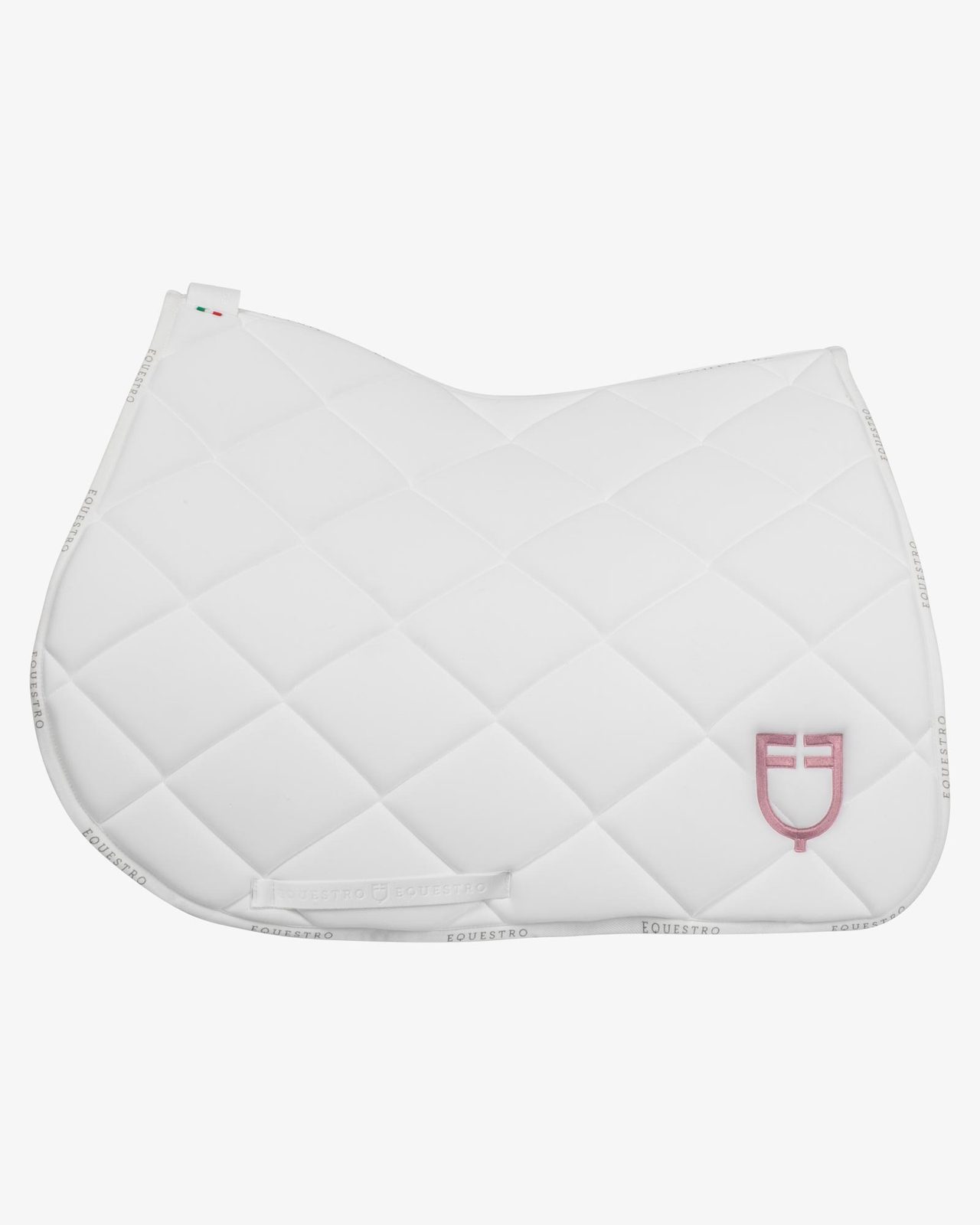 Jumping saddle pad with multicolor logo