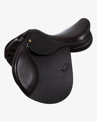 Jumping saddle hammered leather