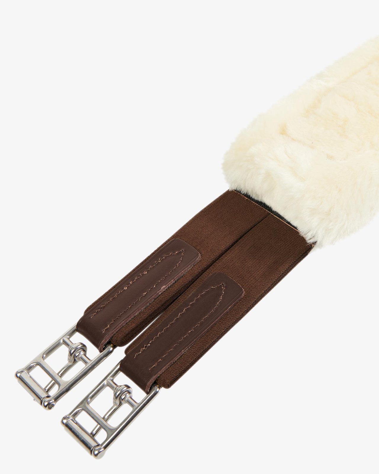 Jumping girth with synthetic lambskin