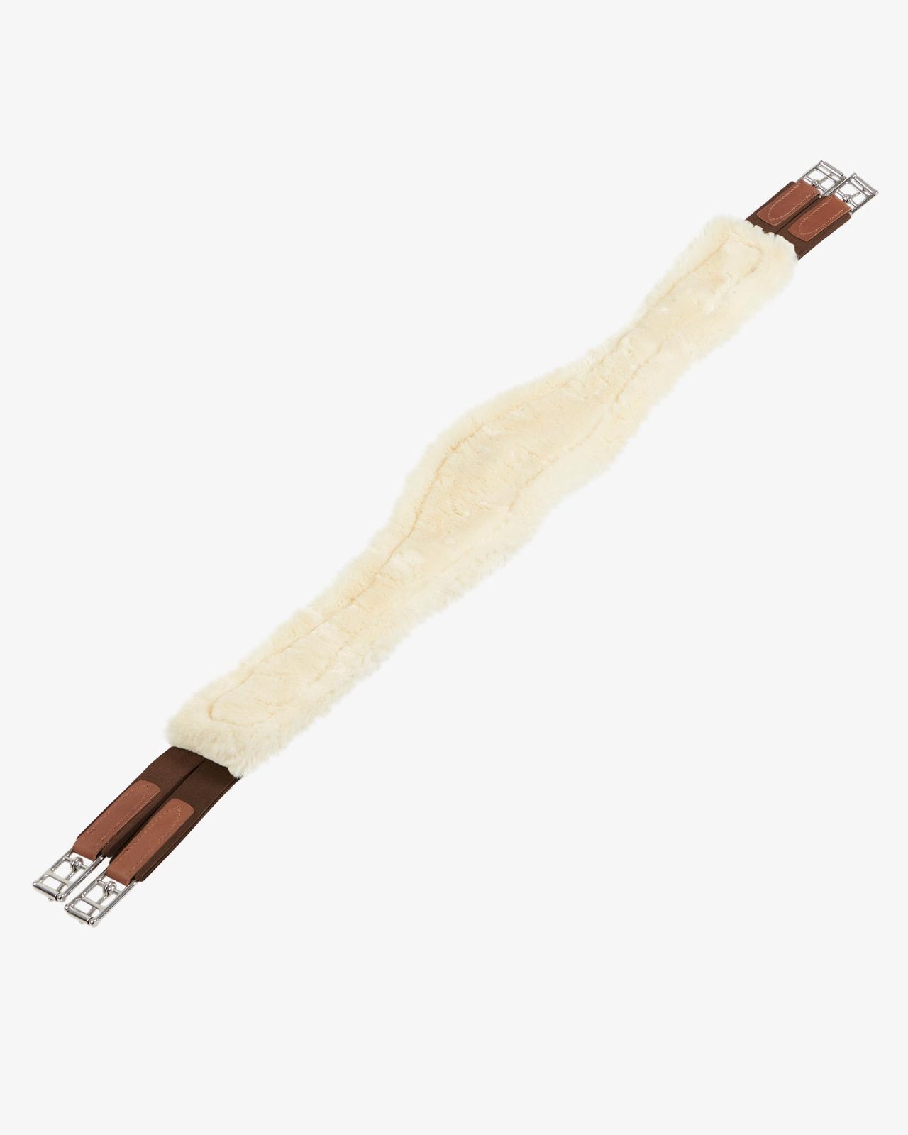 Jumping girth with synthetic lambskin
