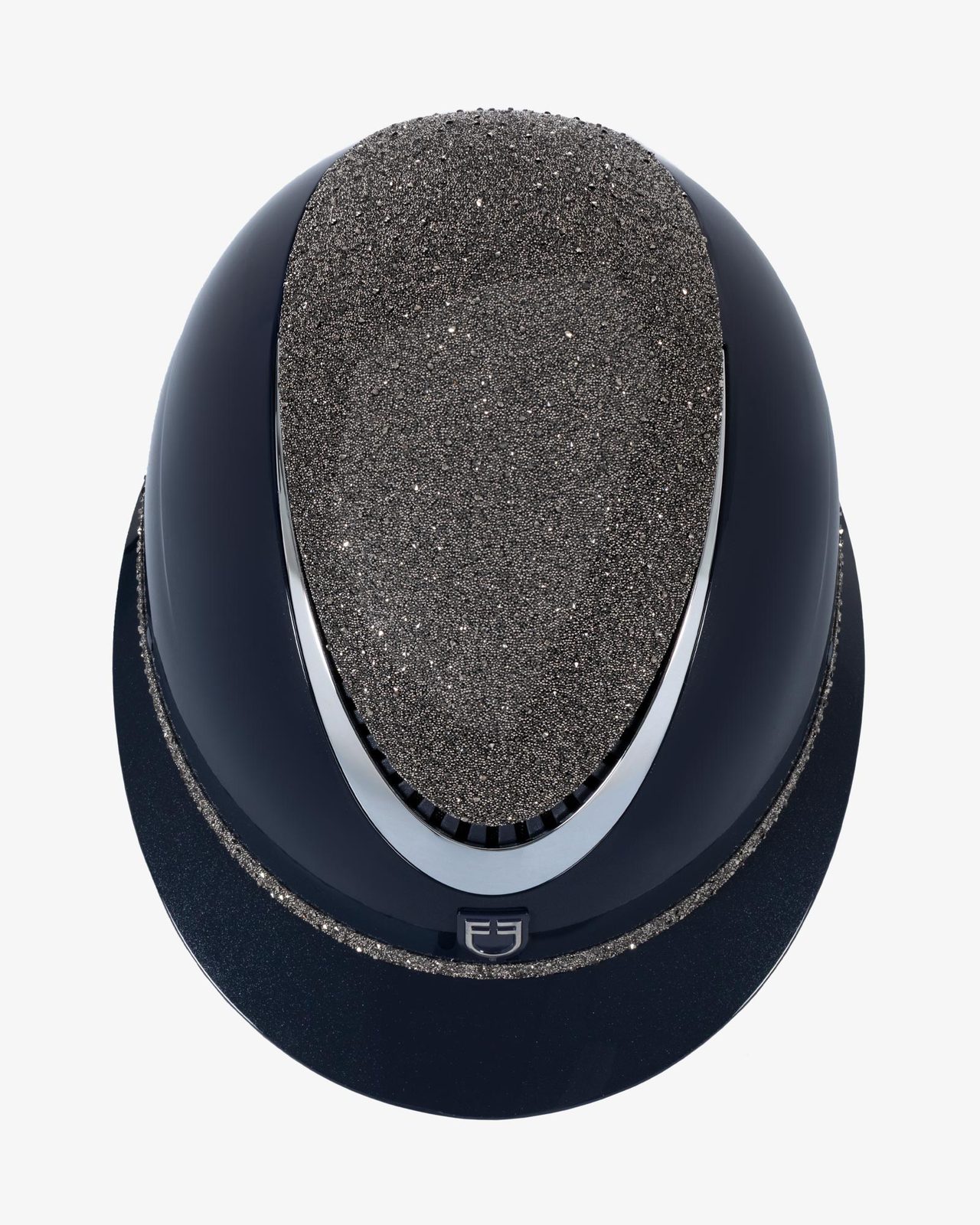 Cap con visiera larga e brillantini omologazione EN 1384-2023