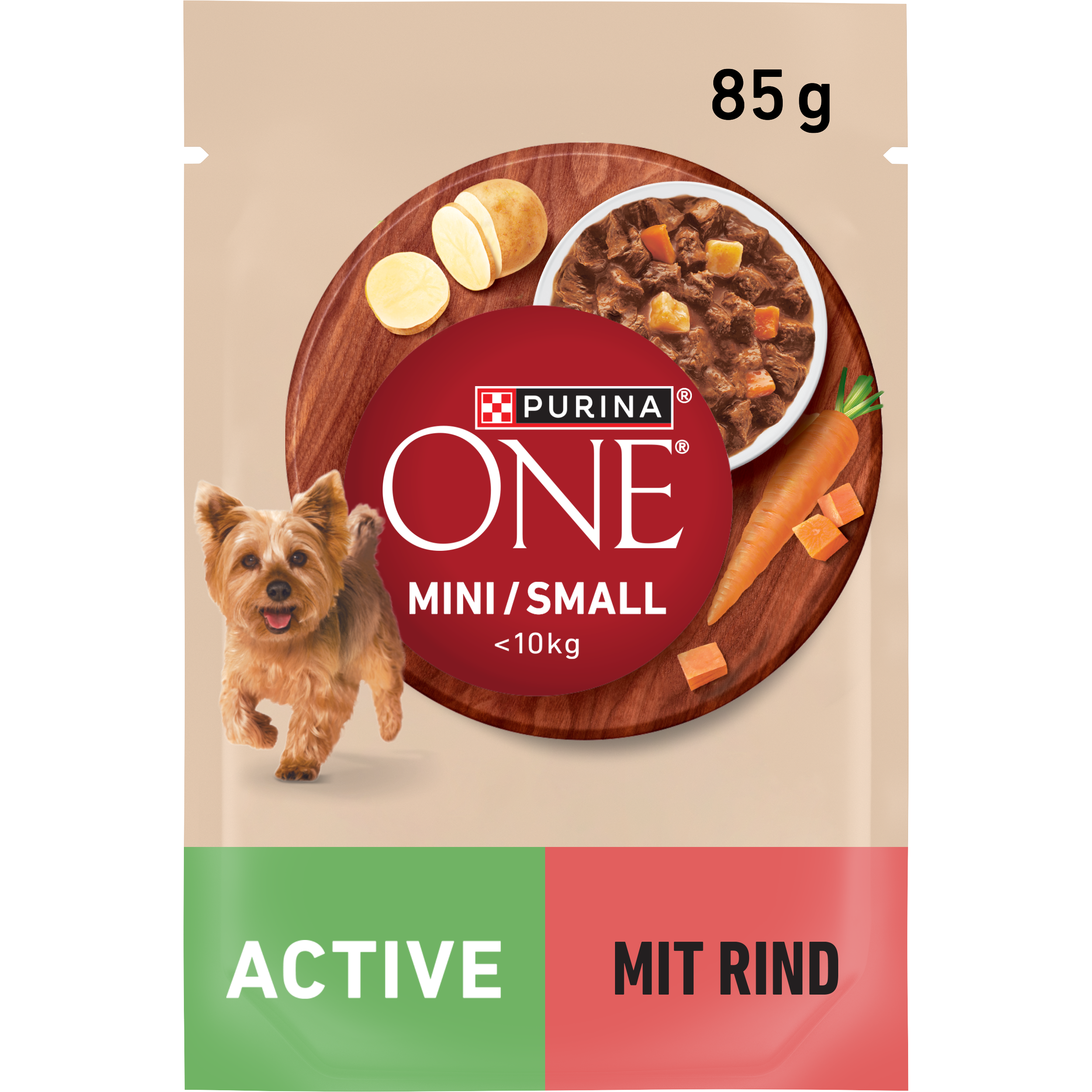 Purina ONE MINI Active 85g Manzo, Patate e Carote in Salsa