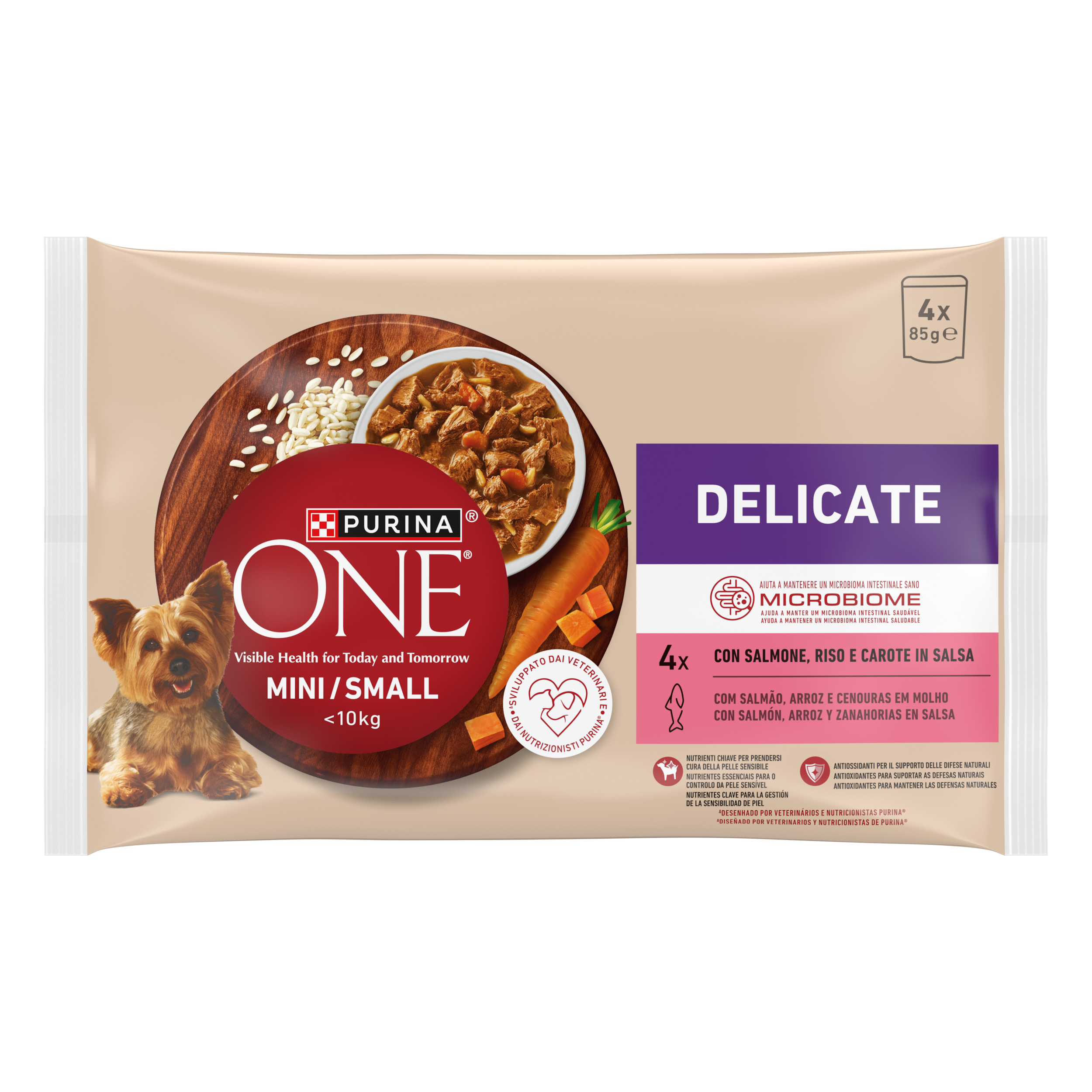Purina ONE Delicate 4x85g Salmone in Salsa

