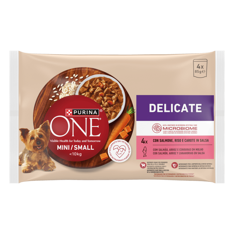 Purina ONE Delicate 4x85g Salmone in Salsa | Purina Shop Busta 4 x 85g
