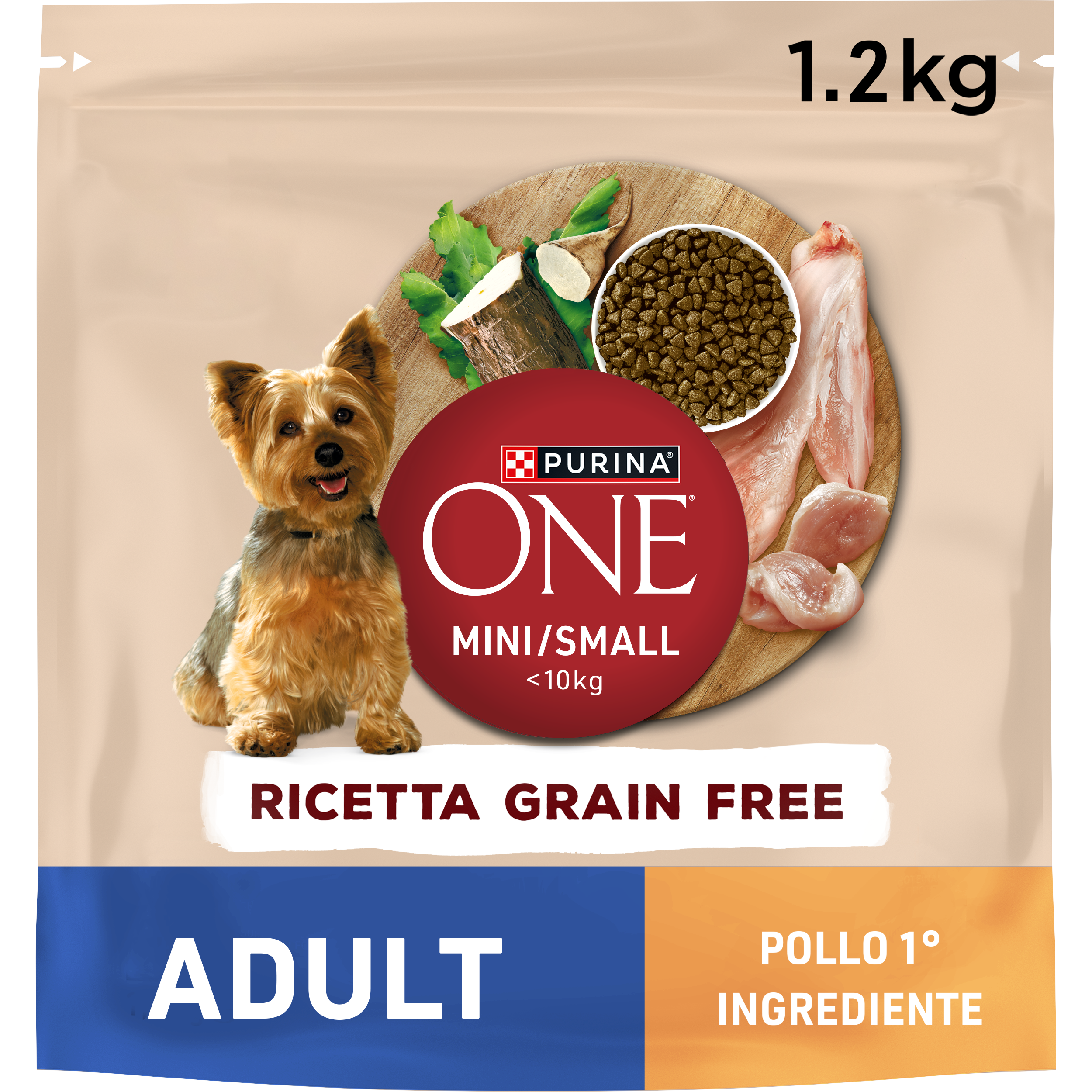 Purina ONE MINI Grain Free 1,2kg Pollo