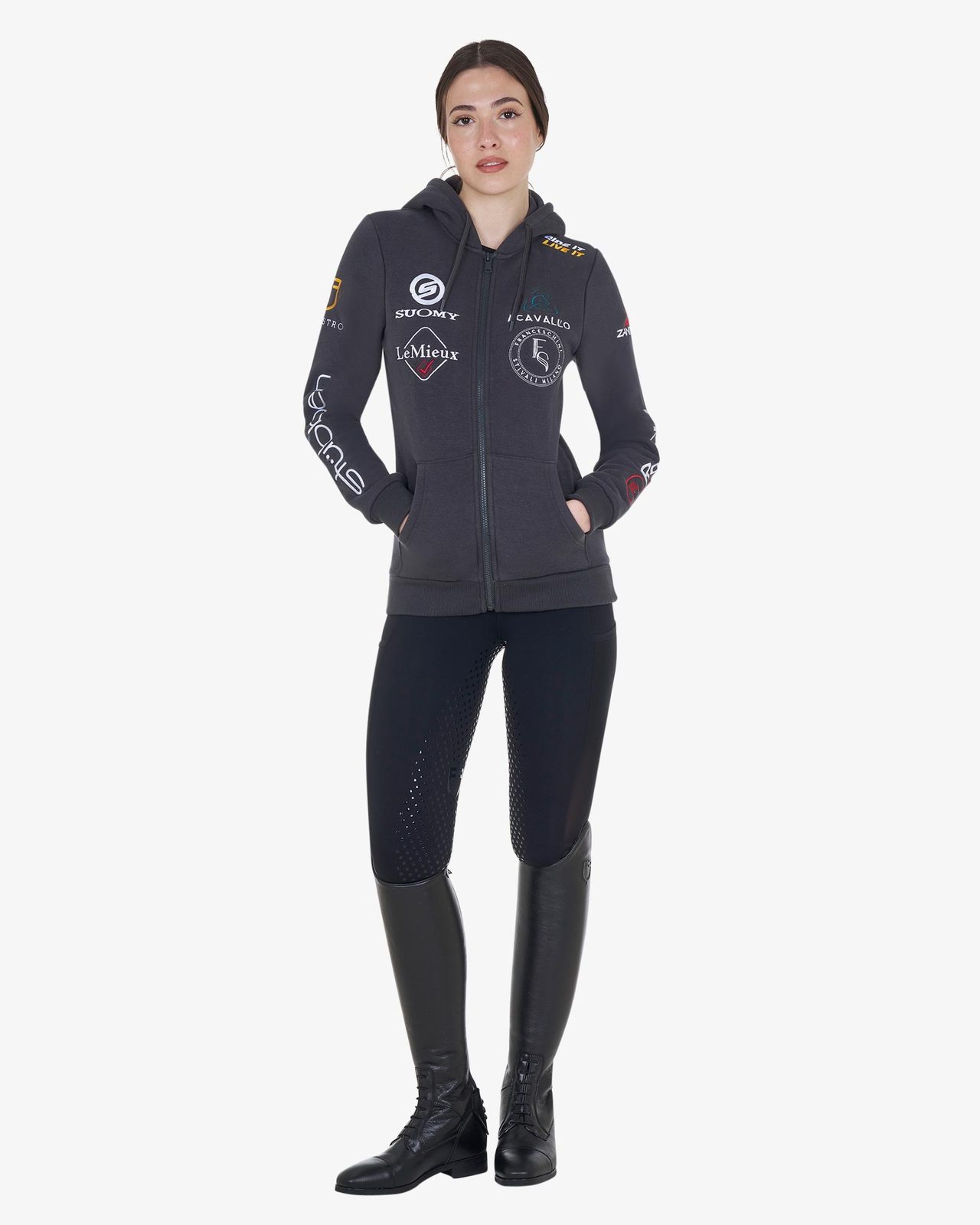 Leggings donna full grip con inserti perforati